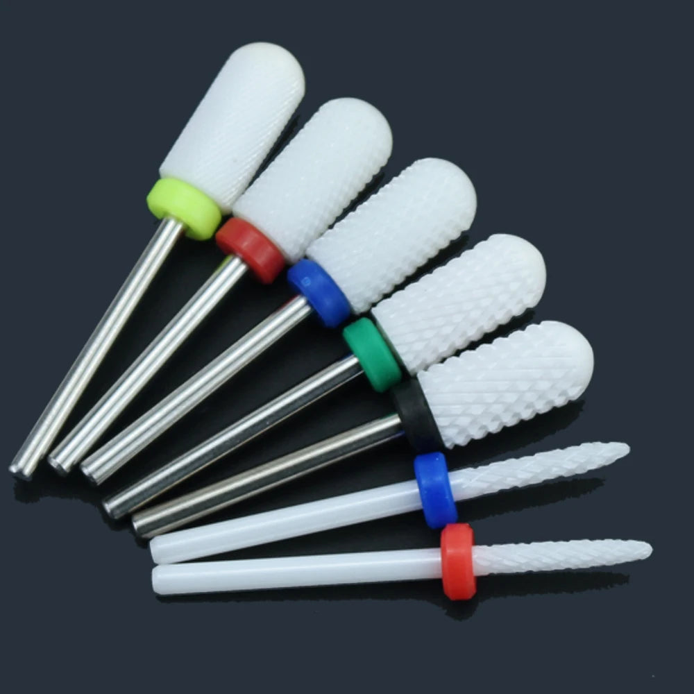Ceramic Nail Drill Bit Electric Milling Cutter for Manicure Pedicure Nail Drill Machine Accessoires Nail Art Tool Polish Remove