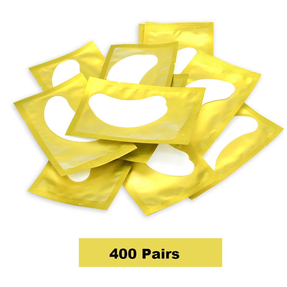 200/400Pairs Hydrogel Patches Eyelash Extension Patch Eyelashes Patch Lash Extension Supplies Under Eye Patches Eye Pads Patch