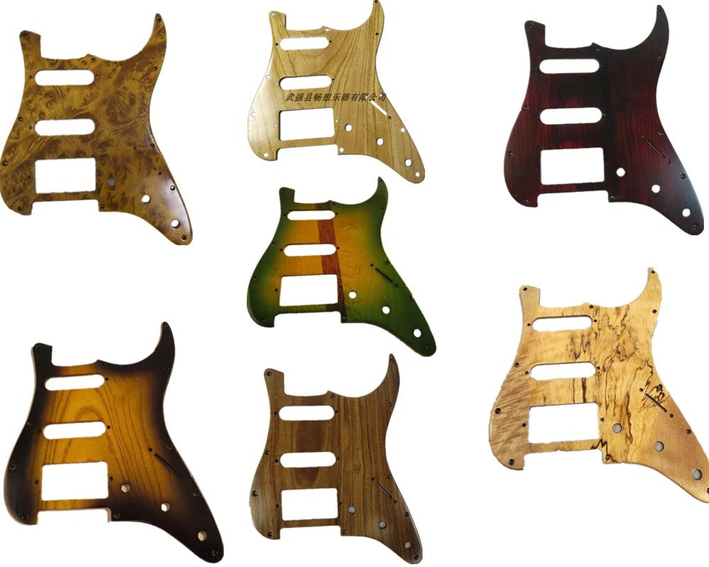 Electric SSH Guitar Pickguard Solid Wood, SSS Guitar Plate Scratch Pick Guard, Guitar Accessories