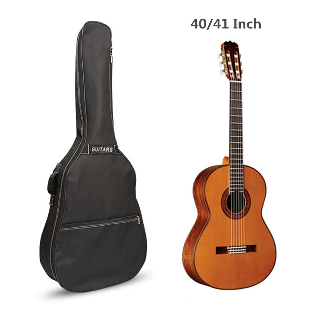 40/41 Inch Guitar Bass Bag Padded Electric Guitar Gig Bag Case 5mm Padding Double Adjustable Shoulder Strap Waterproof Backpack