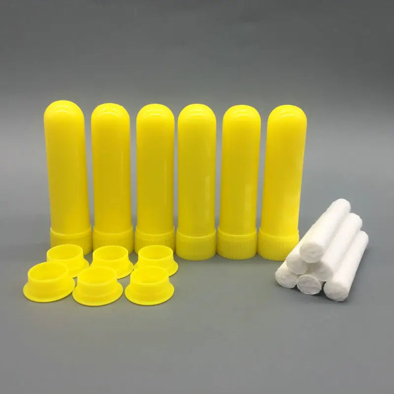 10+2 Sets Colorful Aroma Nasal Inhaler,Essential Oil Aromatherapy Inhalers with high quantity Cotton Wicks