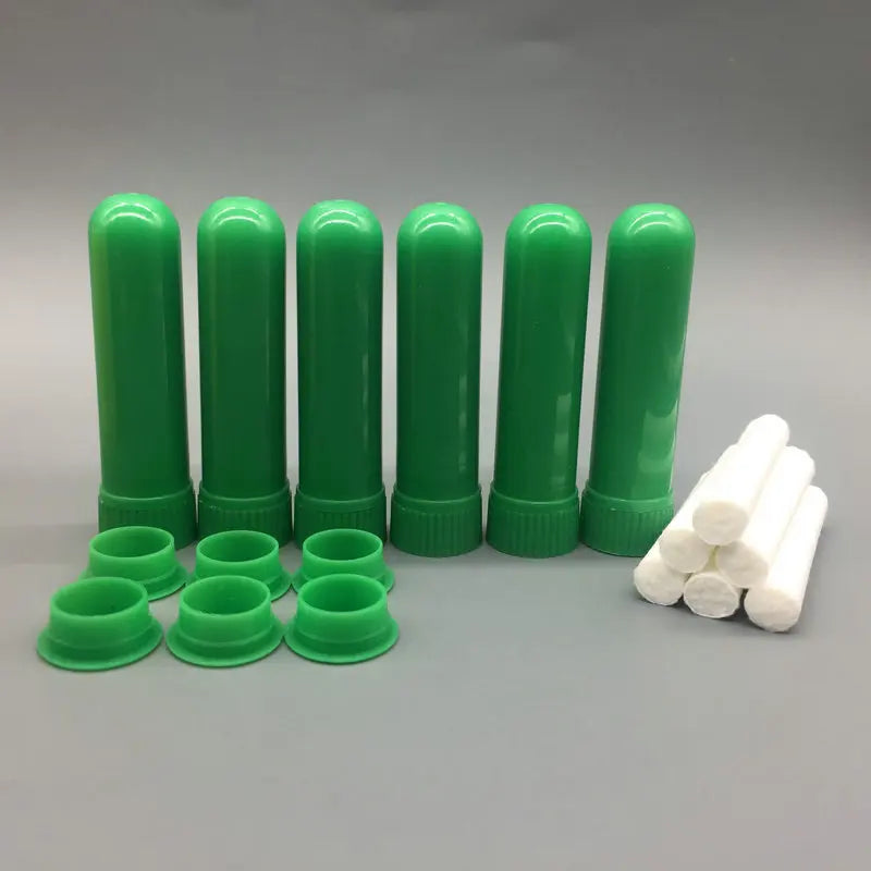 10+2 Sets Colorful Aroma Nasal Inhaler,Essential Oil Aromatherapy Inhalers with high quantity Cotton Wicks