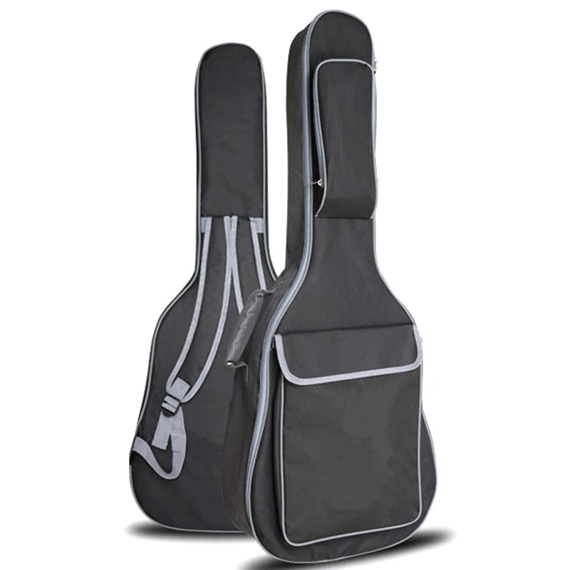 40/41 Inch Guitar Bass Bag Padded Electric Guitar Gig Bag Case 5mm Padding Double Adjustable Shoulder Strap Waterproof Backpack