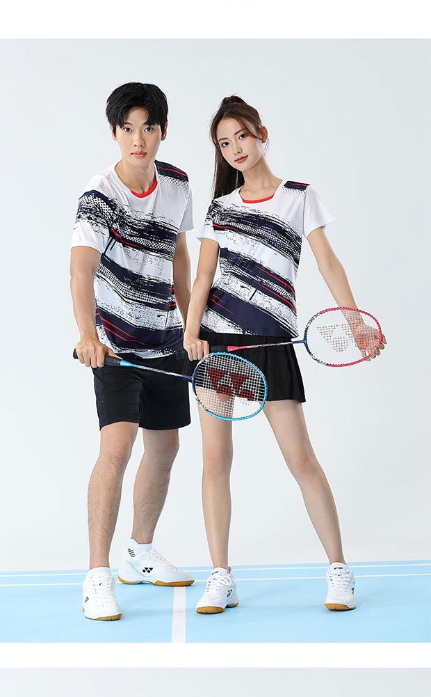 2025 New Quick-Dry Breathable Badminton Uniforms with Logo Printing, Couple Style Sports Table Tennis Uniforms, Group Purchase with Number Printing