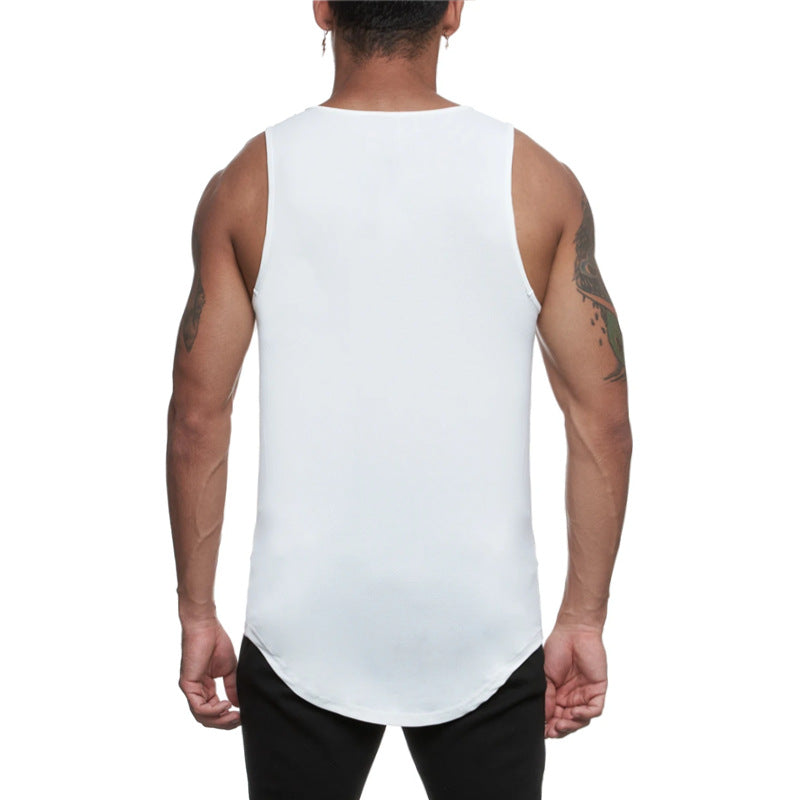 Literary attitude printing design Men's Fitness sports vest summer breathable granular fabric bodybuilding iron clothes