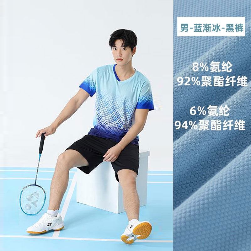 2025 New Quick-Dry Breathable Badminton Uniforms with Logo Printing, Couple Style Sports Table Tennis Uniforms, Group Purchase with Number Printing