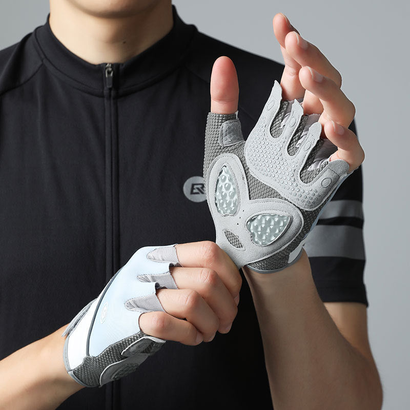 Women's Half-Finger Fitness Cycling Gloves Outdoor Fishing and Mountaineering Non-Slip Breathable Sun Protection Men's Thin Sports Gloves