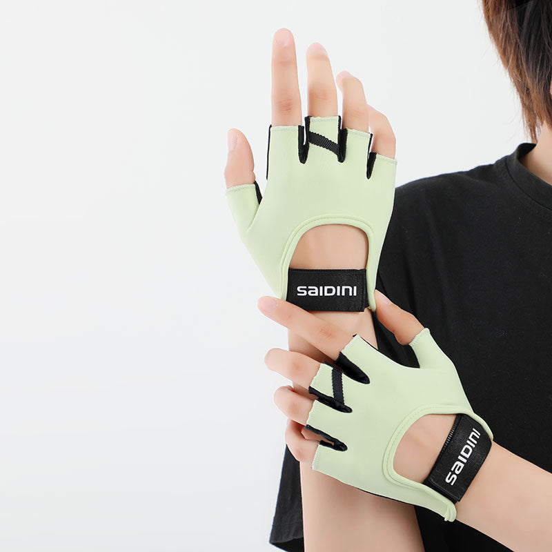 Women's Half-Finger Fitness Cycling Gloves Outdoor Fishing and Mountaineering Non-Slip Breathable Sun Protection Men's Thin Sports Gloves