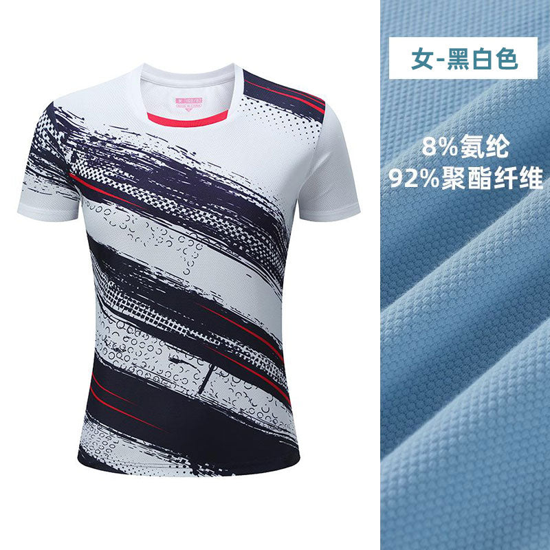 2025 New Quick-Dry Breathable Badminton Uniforms with Logo Printing, Couple Style Sports Table Tennis Uniforms, Group Purchase with Number Printing