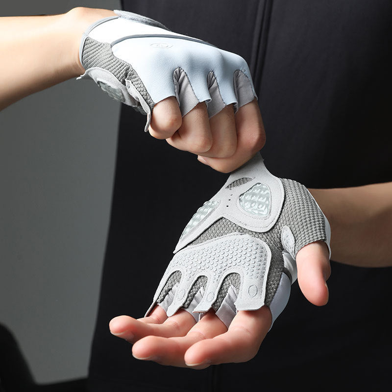 Women's Half-Finger Fitness Cycling Gloves Outdoor Fishing and Mountaineering Non-Slip Breathable Sun Protection Men's Thin Sports Gloves