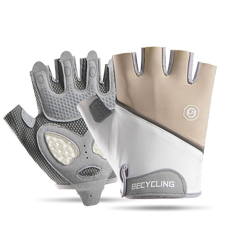 Women's Half-Finger Fitness Cycling Gloves Outdoor Fishing and Mountaineering Non-Slip Breathable Sun Protection Men's Thin Sports Gloves