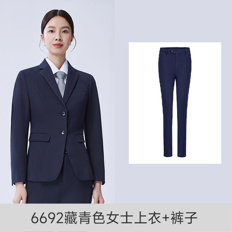 Elastic Suit suit Men's and Women's Professional Dress Real Estate 4s Shop Teachers Suit suit Property Work Clothes