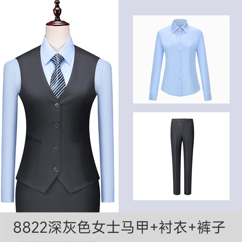 High-end suit suit female professional formal suit bank business suit temperament tooling sales department front desk work clothes autumn