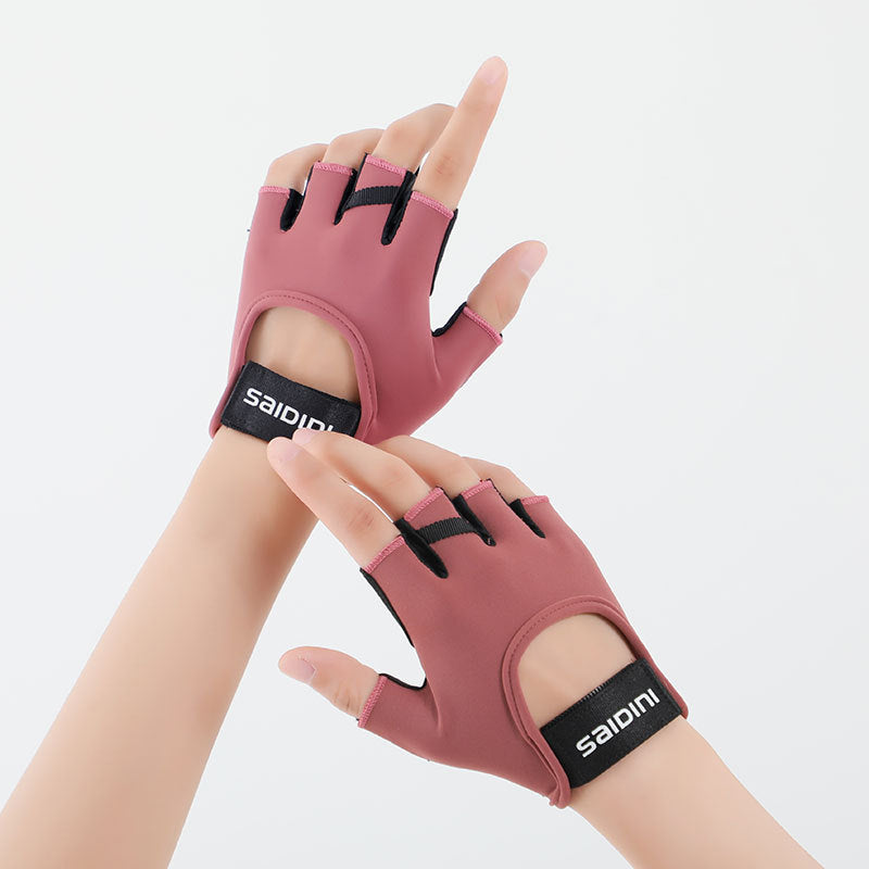 Women's Half-Finger Fitness Cycling Gloves Outdoor Fishing and Mountaineering Non-Slip Breathable Sun Protection Men's Thin Sports Gloves