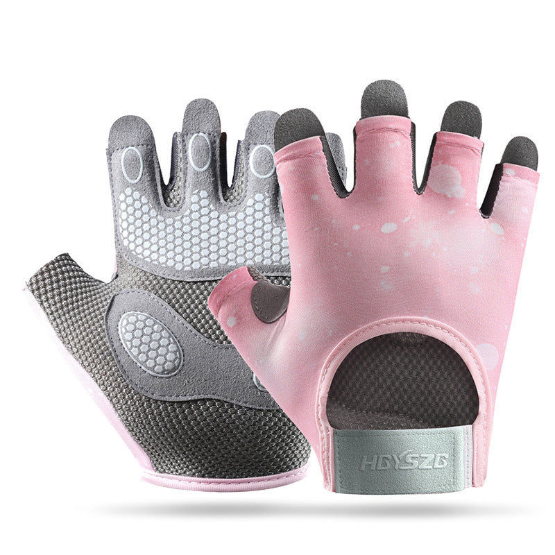 Sports Gloves for Women, Yoga, Fitness, Non-Slip, Shock-Absorbing, Half-Finger, Anti-Callus, Cycling Fitness Gloves, Women's Anti-Callus Gloves