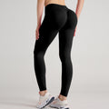 European and American New Nylon V-Shaped Peach Yoga Pants High-Waisted Butt-Lifting Outdoor Cycling Sports Fitness Training Yoga Wear
