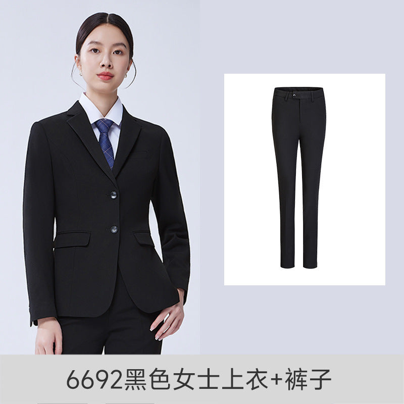 Autumn and Winter New Elastic Suit Suits for Men and Women, Business Formal Wear, Professional Wear, Work Clothes, Work Clothes Wholesale