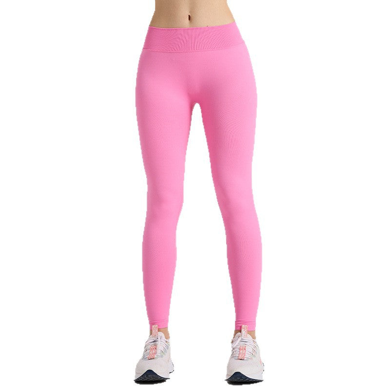 European and American New Nylon V-Shaped Peach Yoga Pants High-Waisted Butt-Lifting Outdoor Cycling Sports Fitness Training Yoga Wear