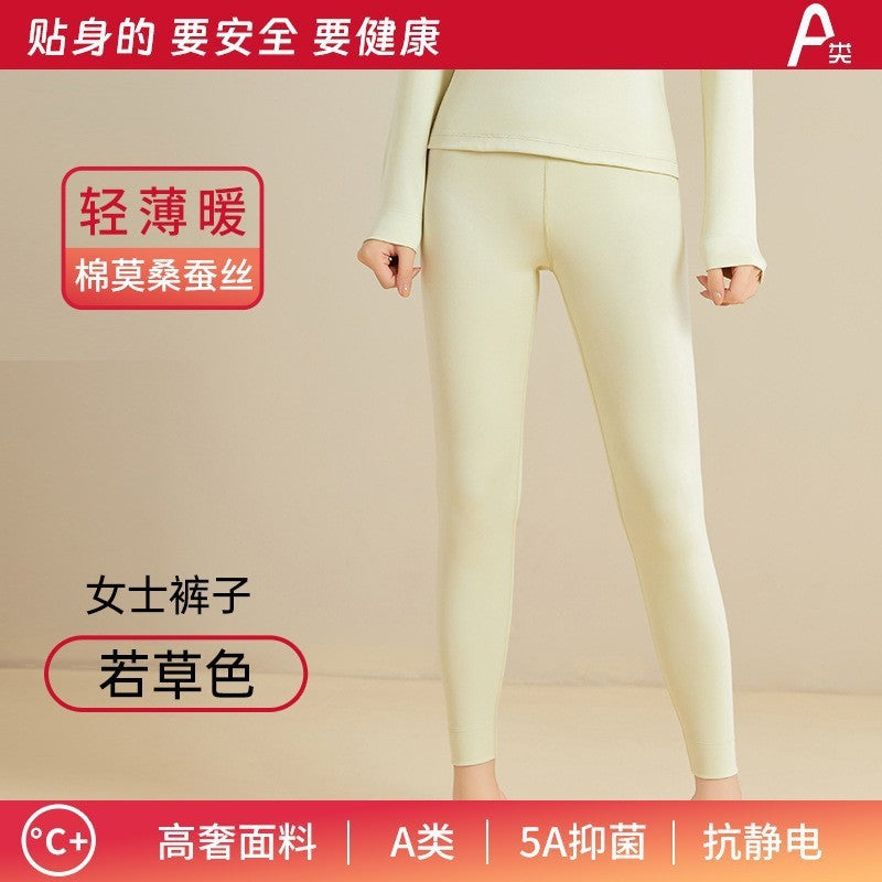 New Autumn and Winter Modal Thermal Underwear Set for Women, Long-Staple Cotton Antibacterial Long Pants and Long-Sleeve Thermal Tops for Men
