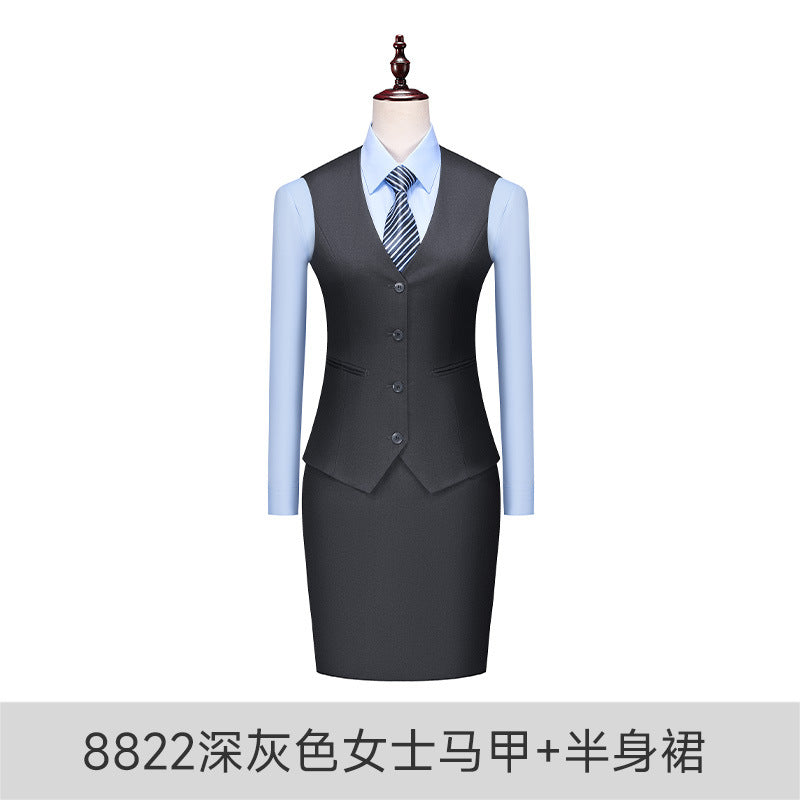 High-end suit suit female professional formal suit bank business suit temperament tooling sales department front desk work clothes autumn