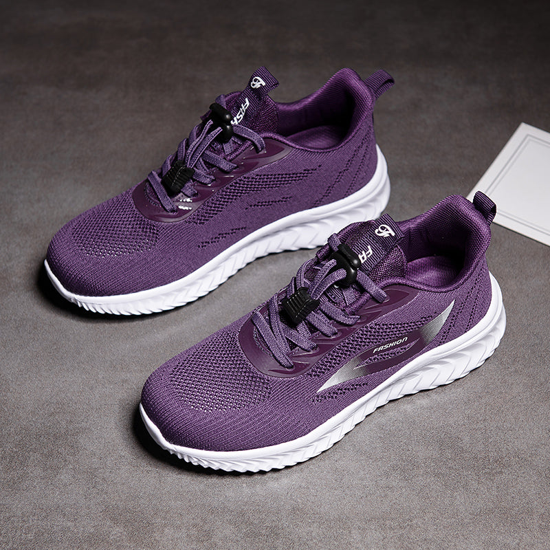 Soft-soled shoes for the elderly women's sports mother shoes 2024 one-step spring and summer middle-aged and elderly milk shoes walking shoes