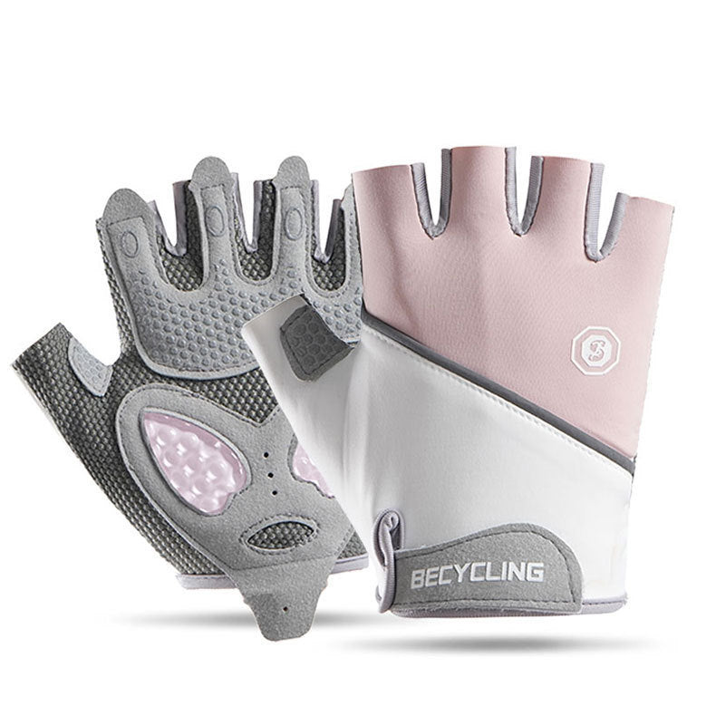 Women's Half-Finger Fitness Cycling Gloves Outdoor Fishing and Mountaineering Non-Slip Breathable Sun Protection Men's Thin Sports Gloves