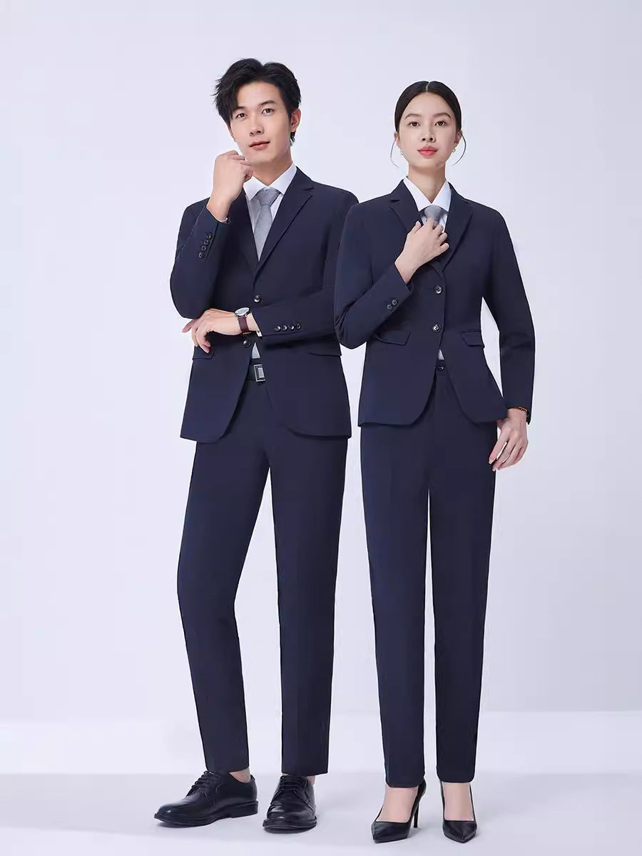 Elastic Suit suit Men's and Women's Professional Dress Real Estate 4s Shop Teachers Suit suit Property Work Clothes