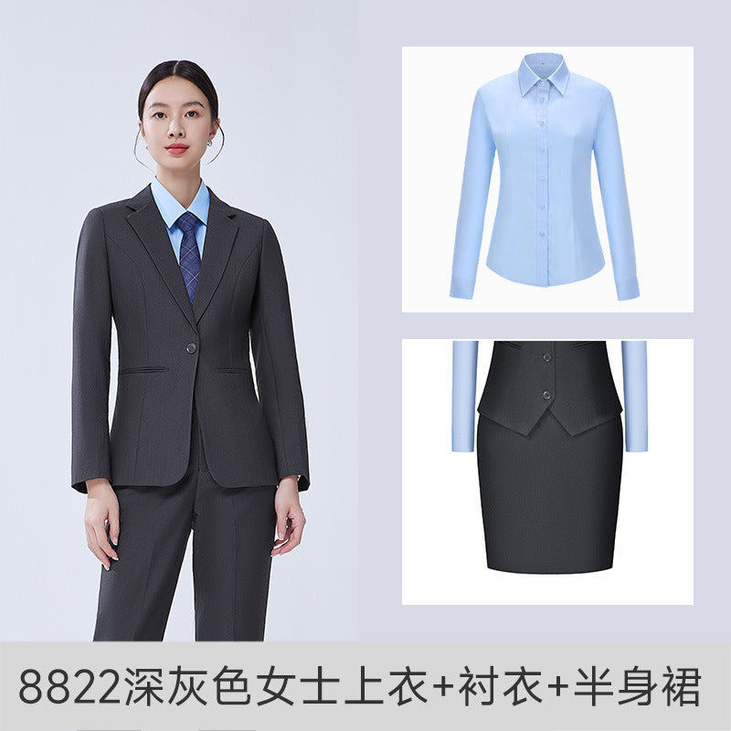 High-end suit suit female professional formal suit bank business suit temperament tooling sales department front desk work clothes autumn