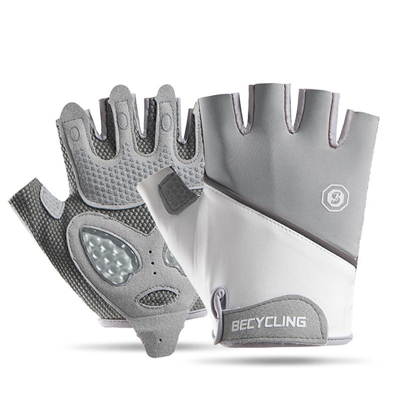 Women's Half-Finger Fitness Cycling Gloves Outdoor Fishing and Mountaineering Non-Slip Breathable Sun Protection Men's Thin Sports Gloves