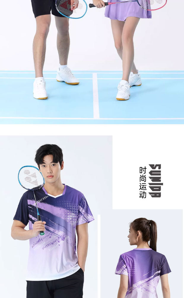 2025 New Quick-Dry Breathable Badminton Uniforms with Logo Printing, Couple Style Sports Table Tennis Uniforms, Group Purchase with Number Printing