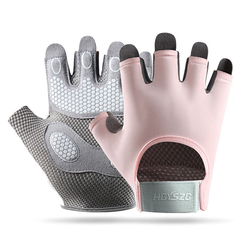 Sports Gloves for Women, Yoga, Fitness, Non-Slip, Shock-Absorbing, Half-Finger, Anti-Callus, Cycling Fitness Gloves, Women's Anti-Callus Gloves