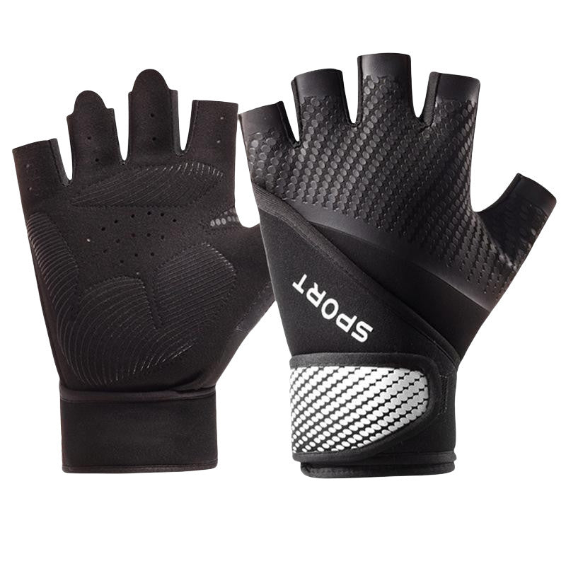 Women's Half-Finger Fitness Cycling Gloves Outdoor Fishing and Mountaineering Non-Slip Breathable Sun Protection Men's Thin Sports Gloves