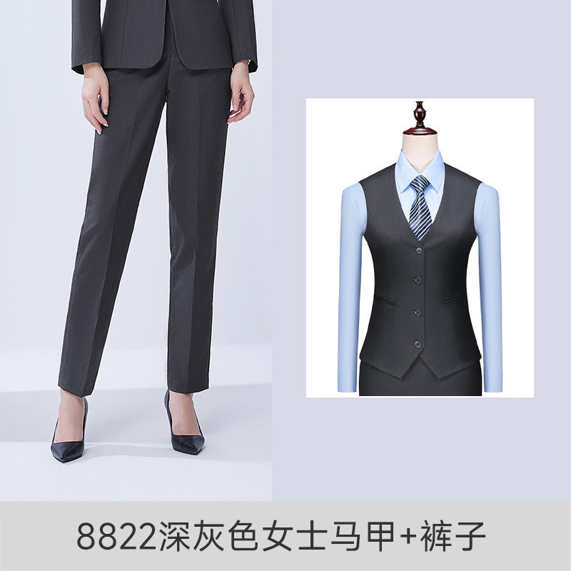 High-end suit suit female professional formal suit bank business suit temperament tooling sales department front desk work clothes autumn