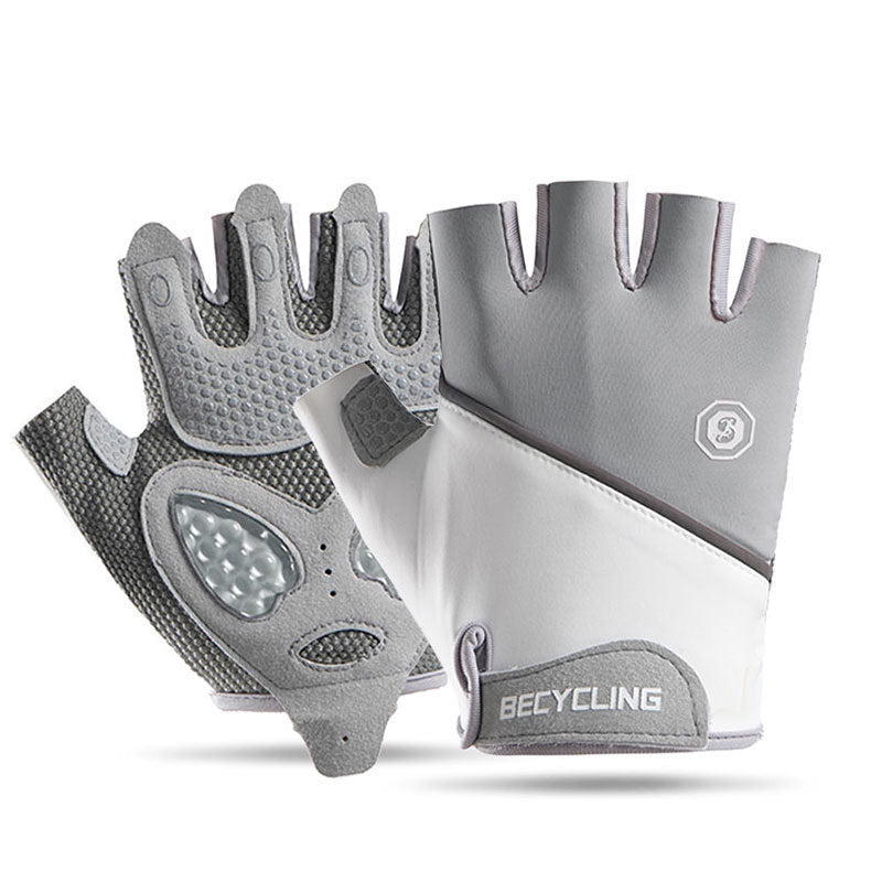 Women's Half-Finger Fitness Cycling Gloves Outdoor Fishing and Mountaineering Non-Slip Breathable Sun Protection Men's Thin Sports Gloves