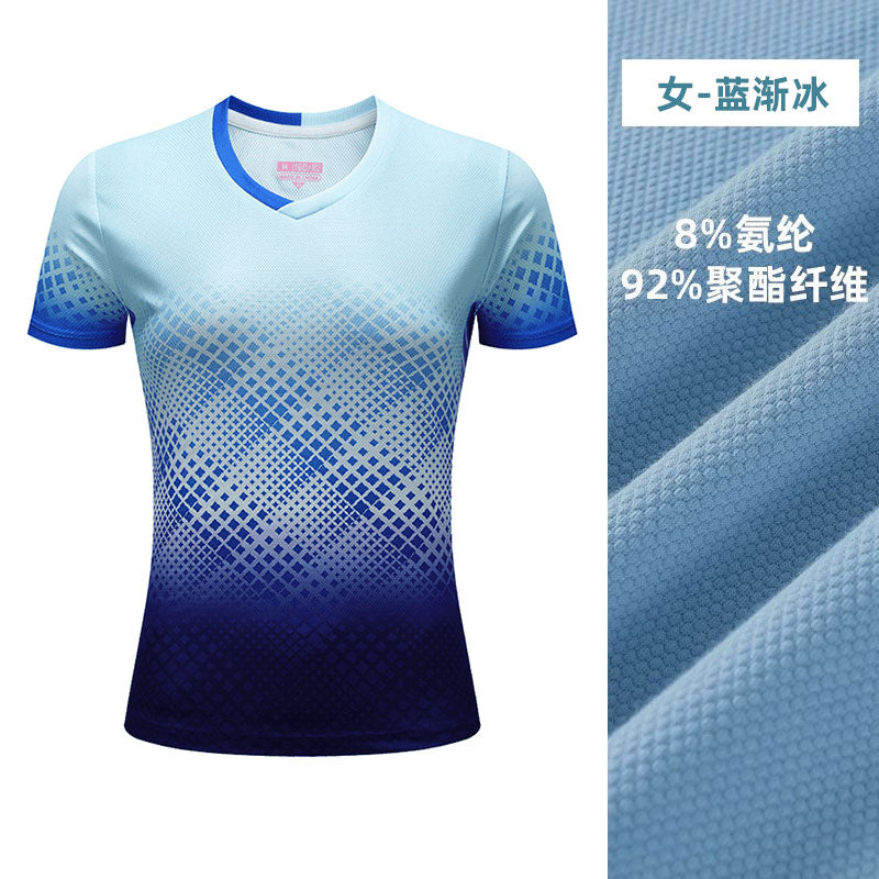 2025 New Quick-Dry Breathable Badminton Uniforms with Logo Printing, Couple Style Sports Table Tennis Uniforms, Group Purchase with Number Printing