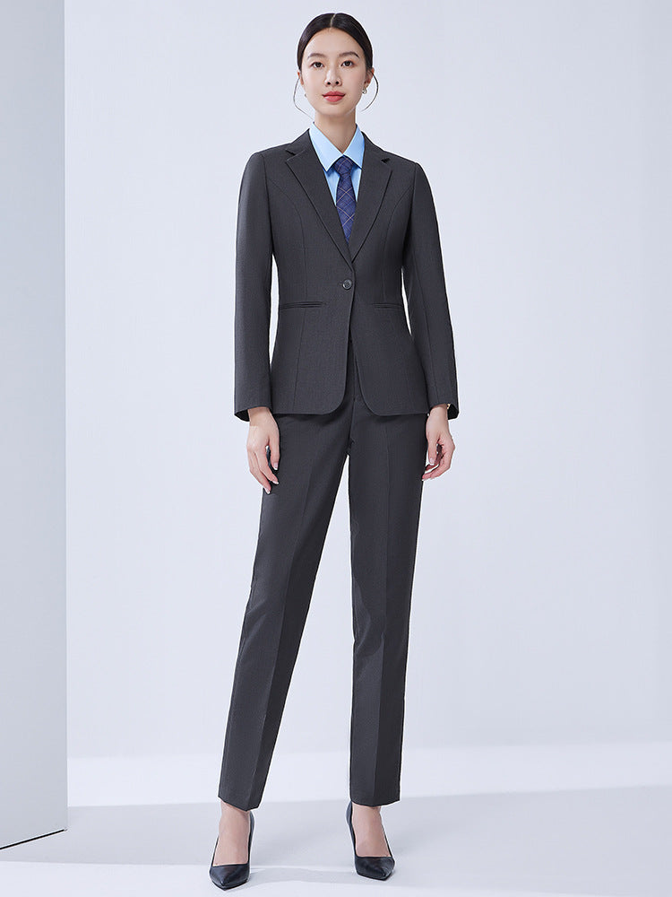 High-end suit suit female professional formal suit bank business suit temperament tooling sales department front desk work clothes autumn