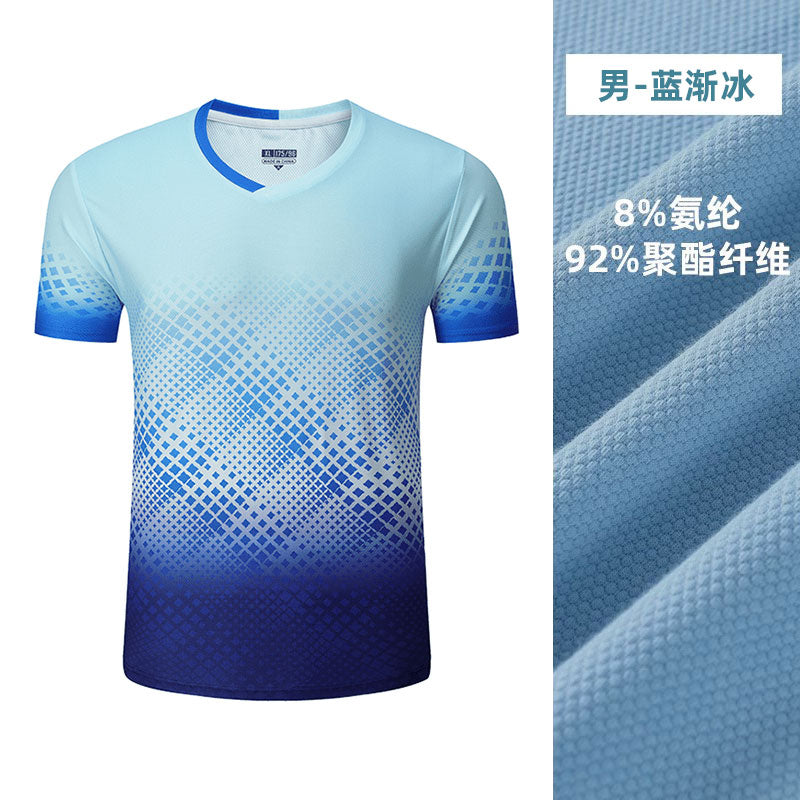 2025 New Quick-Dry Breathable Badminton Uniforms with Logo Printing, Couple Style Sports Table Tennis Uniforms, Group Purchase with Number Printing