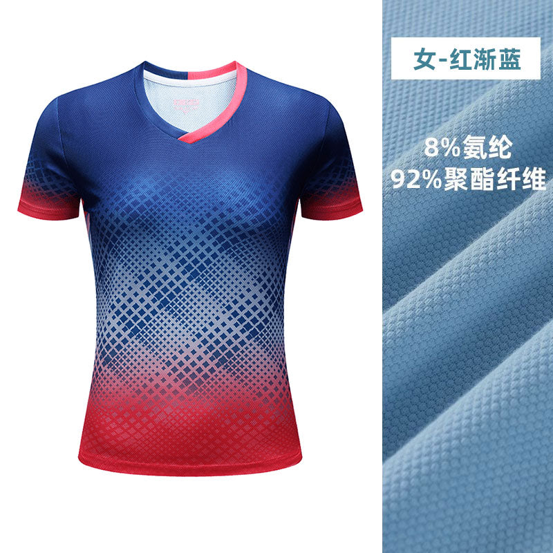 2025 New Quick-Dry Breathable Badminton Uniforms with Logo Printing, Couple Style Sports Table Tennis Uniforms, Group Purchase with Number Printing