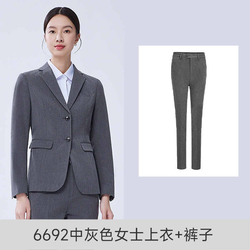 Elastic Suit suit Men's and Women's Professional Dress Real Estate 4s Shop Teachers Suit suit Property Work Clothes
