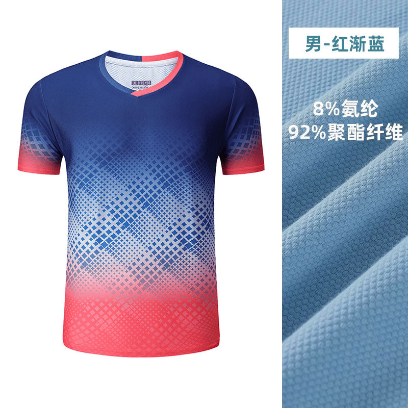 2025 New Quick-Dry Breathable Badminton Uniforms with Logo Printing, Couple Style Sports Table Tennis Uniforms, Group Purchase with Number Printing