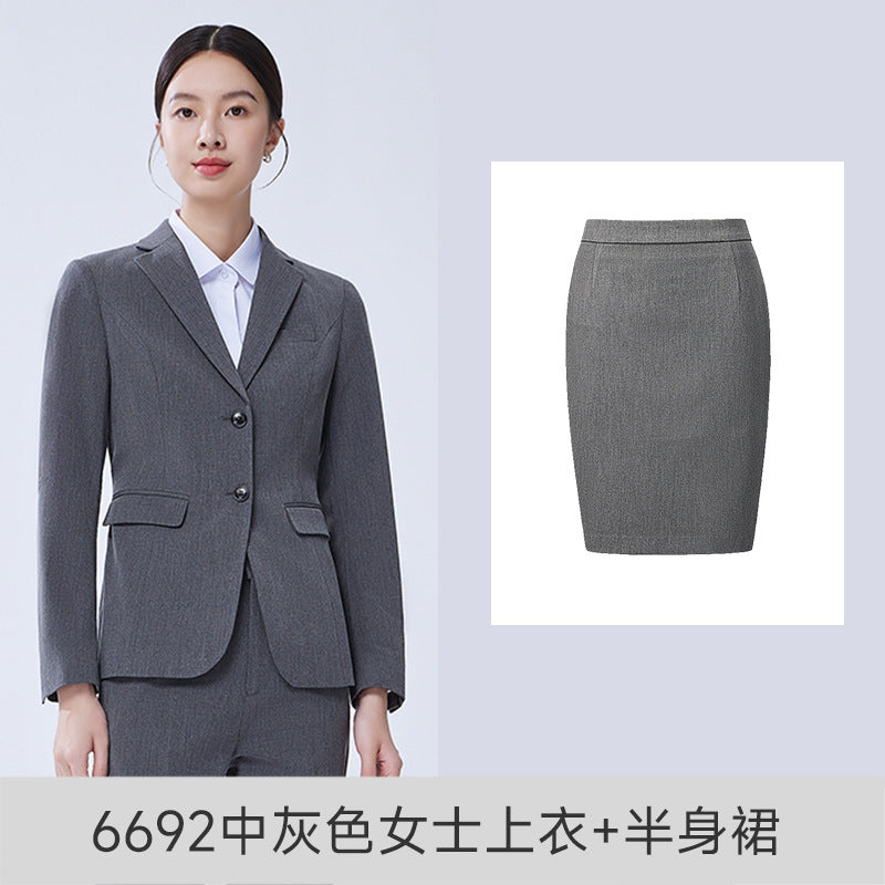 Elastic Suit suit Men's and Women's Professional Dress Real Estate 4s Shop Teachers Suit suit Property Work Clothes