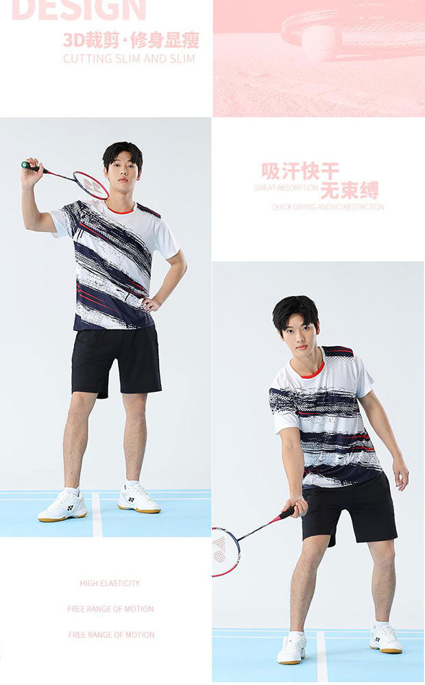 2025 New Quick-Dry Breathable Badminton Uniforms with Logo Printing, Couple Style Sports Table Tennis Uniforms, Group Purchase with Number Printing