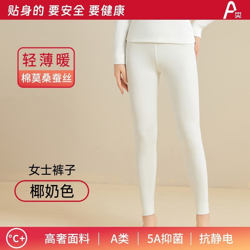 New Autumn and Winter Modal Thermal Underwear Set for Women, Long-Staple Cotton Antibacterial Long Pants and Long-Sleeve Thermal Tops for Men