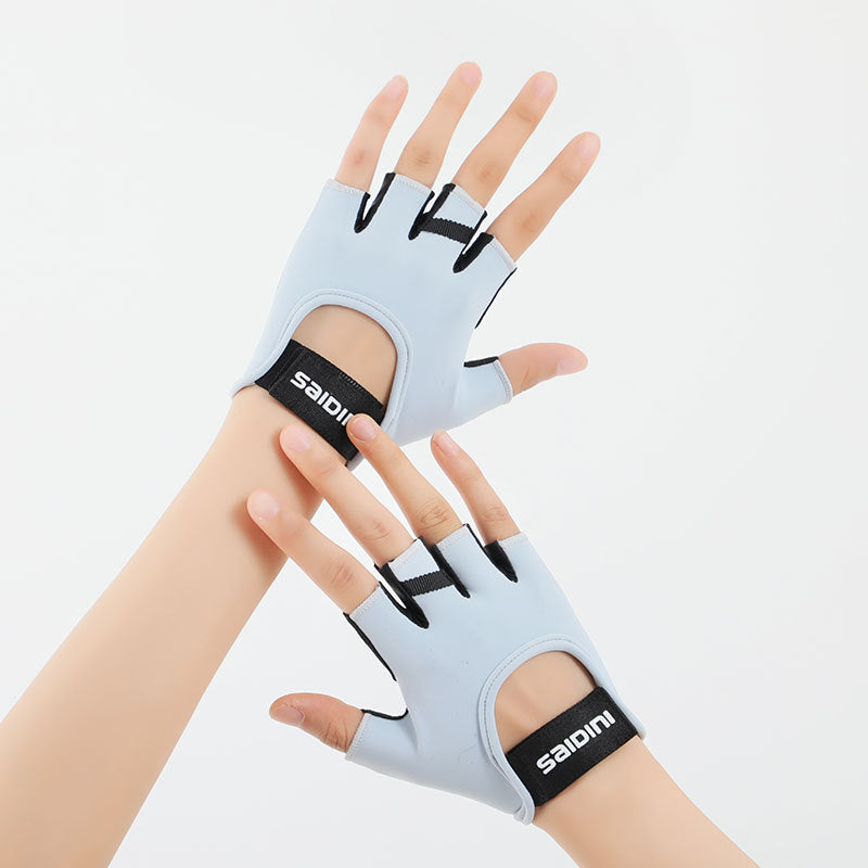 Women's Half-Finger Fitness Cycling Gloves Outdoor Fishing and Mountaineering Non-Slip Breathable Sun Protection Men's Thin Sports Gloves
