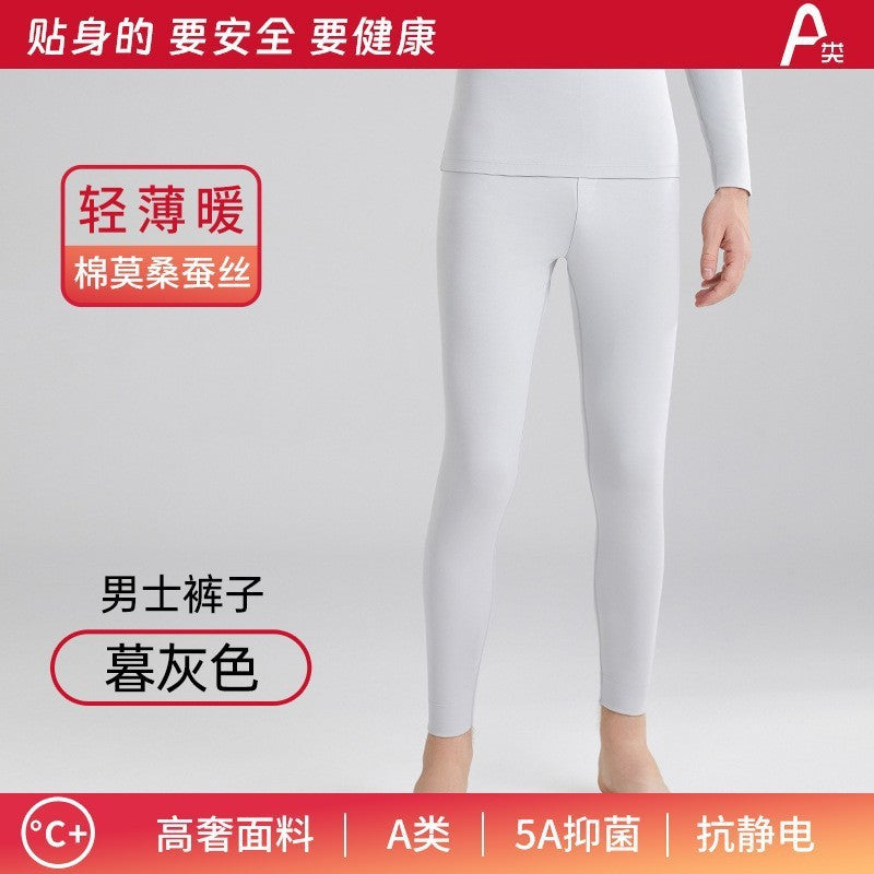 New Autumn and Winter Modal Thermal Underwear Set for Women, Long-Staple Cotton Antibacterial Long Pants and Long-Sleeve Thermal Tops for Men