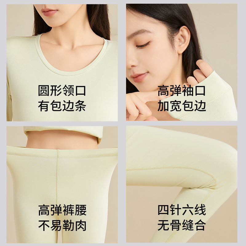 New Autumn and Winter Modal Thermal Underwear Set for Women, Long-Staple Cotton Antibacterial Long Pants and Long-Sleeve Thermal Tops for Men
