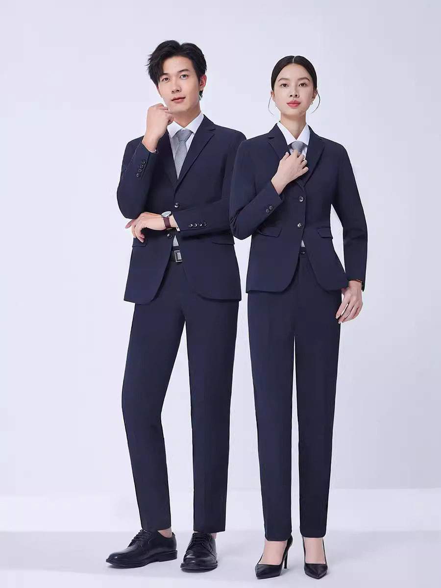 Elastic Suit suit Men's and Women's Professional Dress Real Estate 4s Shop Teachers Suit suit Property Work Clothes