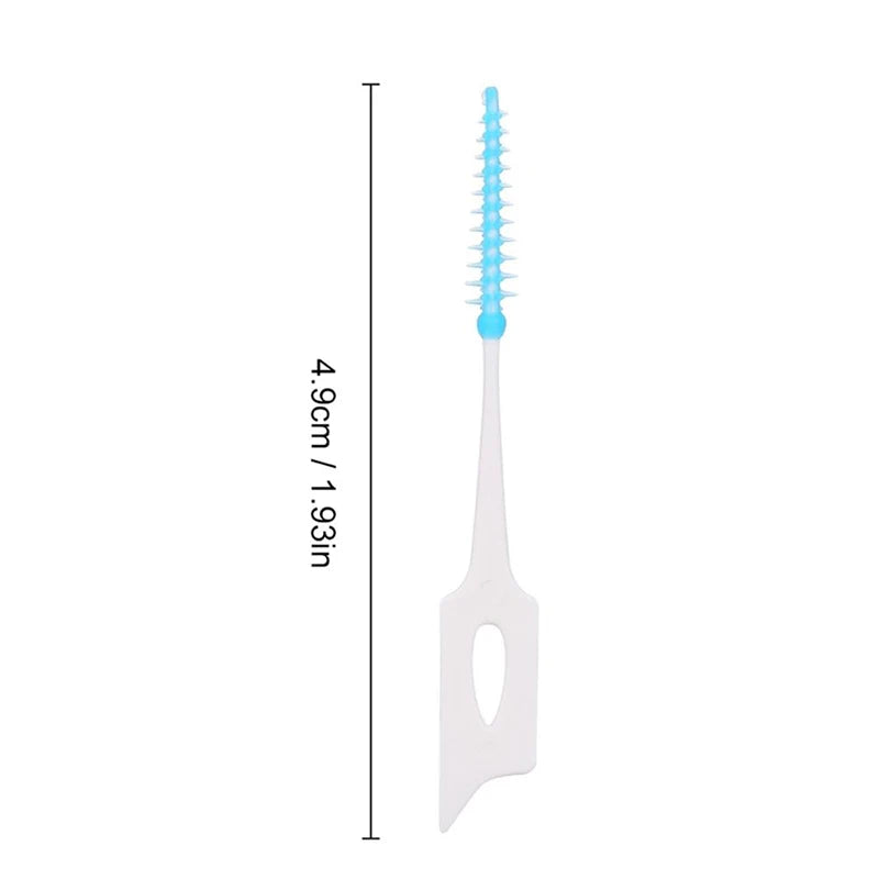 200PCS/Box Silicone Interdental Brushes Soft Dental Floss Orthodontic Teeth Flosser Toothpicks Portable Oral Care Tools