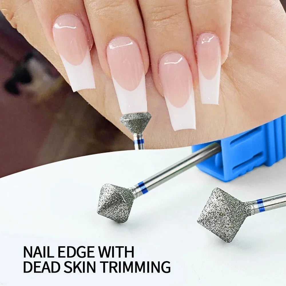 1Pcs Diamond Nail Drill Bits Rotary Cuticle Clean Burr 3/32" Manicure Bit Drill Machine Accessories 2028