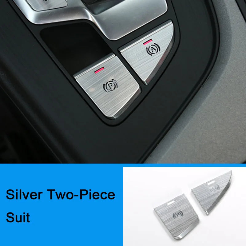Car Decal Central Handbrake A P Buttons Decorative Panel Covers Stickers Trim For Audi A4 B9 Interior Auto Accessories Goods